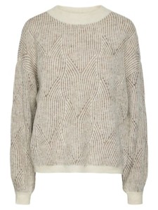 Pieces Sweter w kolorze beżowym rozmiar: L