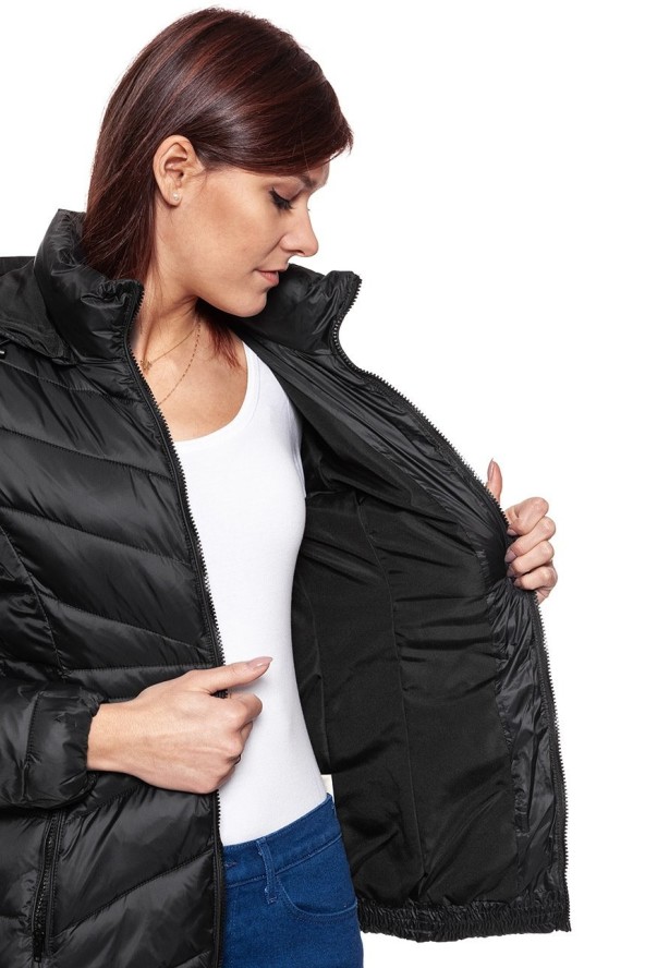 DAMSKA KURTKA ZIMOWA WRANGLER SHORT PUFFER BLACK W4124V501 112128755