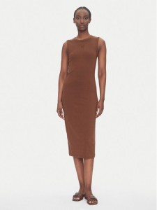 Calvin Klein Jeans Sukienka codzienna LV047C240G Brązowy Slim Fit