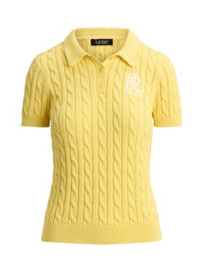 LAUREN RALPH LAUREN Polo 200932224017 Żółty jasny Slim Fit