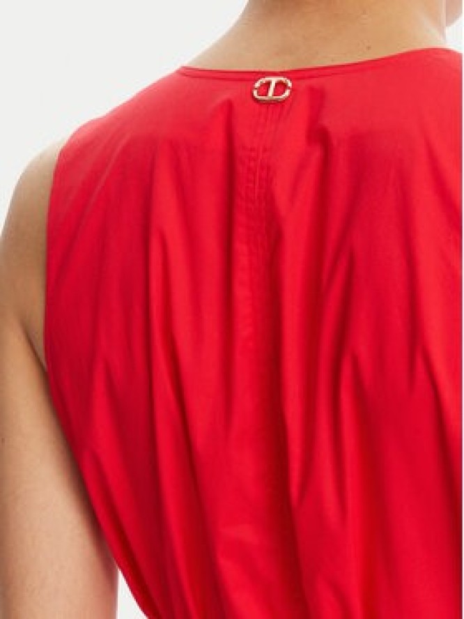 TWINSET Sukienka koktajlowa 251TT2221 Czerwony Regular Fit