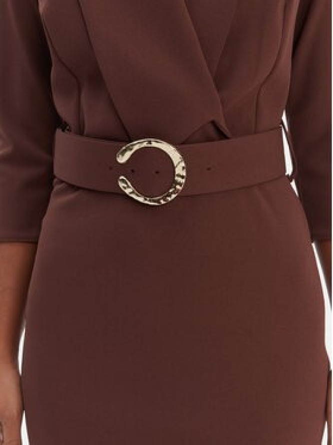 Rinascimento Sukienka koktajlowa CFC0126777003 Brązowy Slim Fit