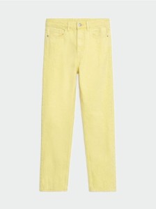 Jeansy mom high waist - żółty