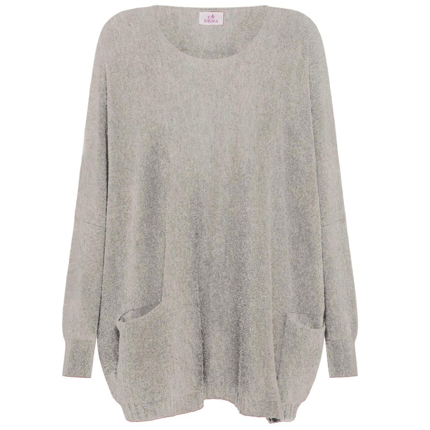 Maglione Deha Luźny Sweter Z Mieszanki Wełny Damskie