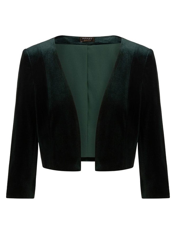 APART Aksamitne bolerko w kolorze ciemnozielonym rozmiar: 40