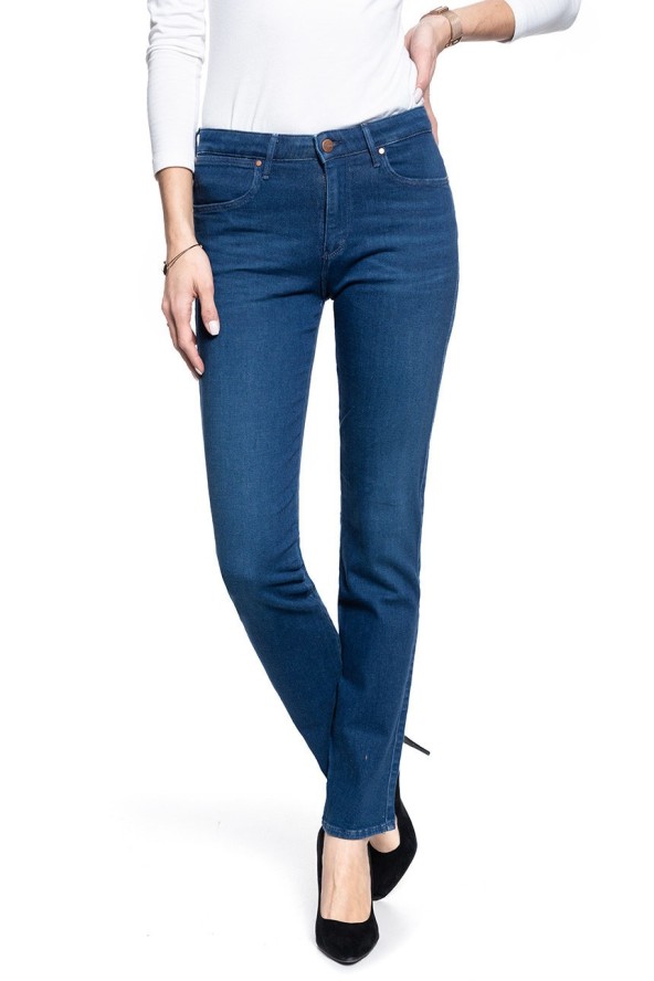 SPODNIE DAMSKIE WRANGLER STRAIGHT DEEP WATERS W28TJN69D 112128500