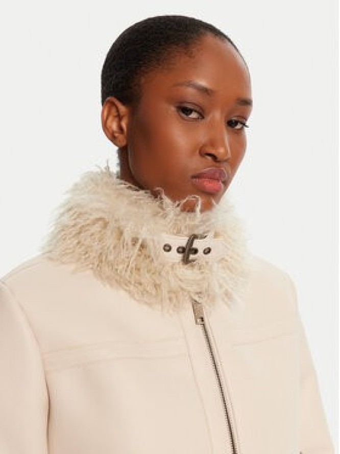 TWINSET Kurtka z imitacji skóry 252TP2410 Beżowy Regular Fit