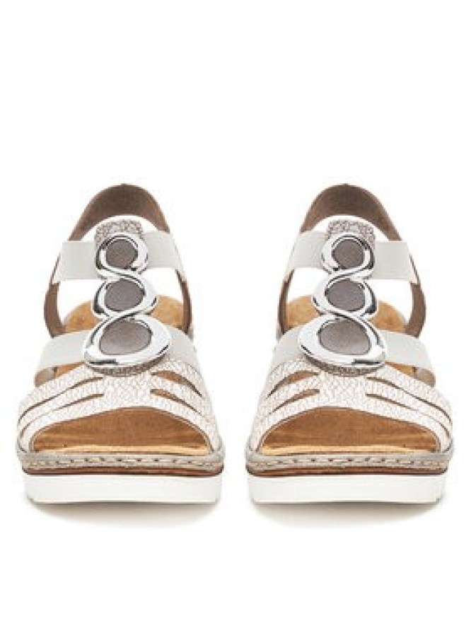 Rieker Sandały 679L4-80 Biały