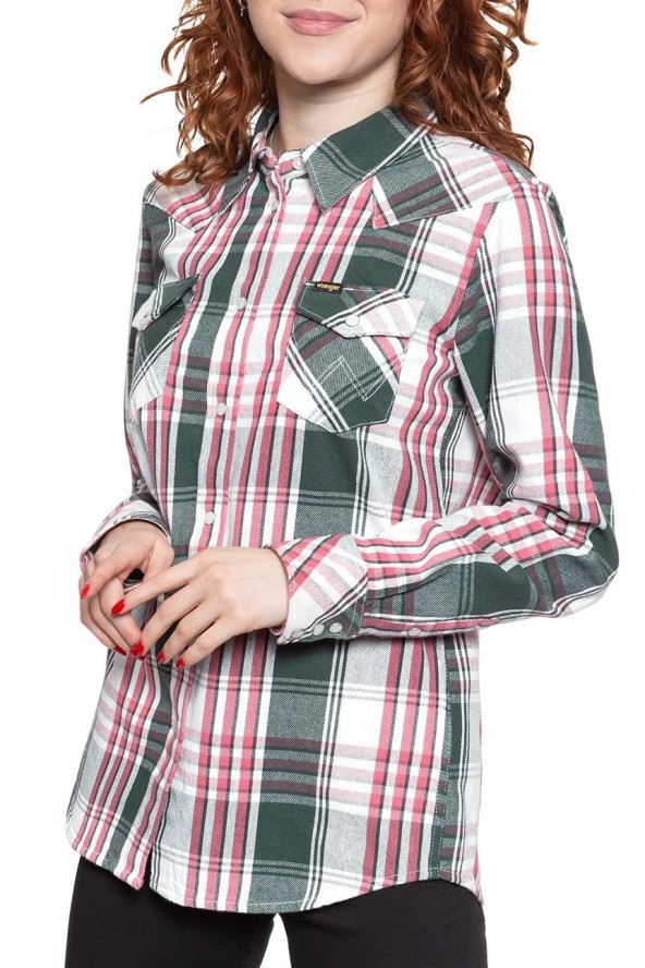 KOSZULA WRANGLER BOYFRIEND WESTERN PINE W5Q1LKG01 112130286