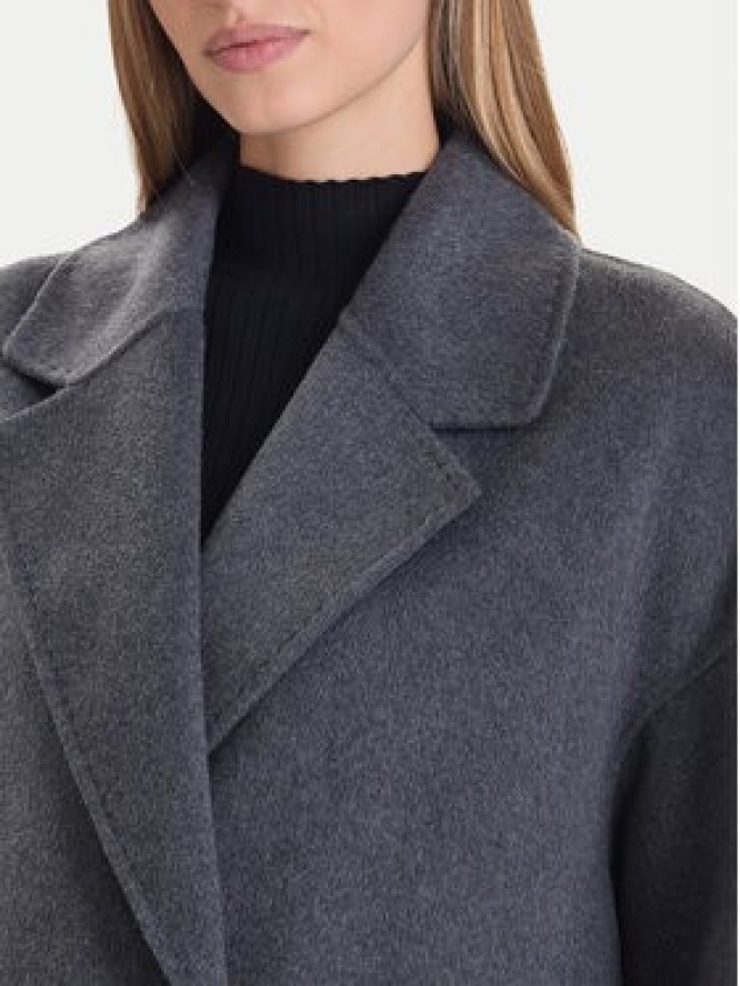 ViCOLO Płaszcz wełniany TF0003 Szary Regular Fit