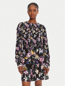 Desigual Sukienka codzienna Flor Acrilica 25WWVW09 Czarny Regular Fit