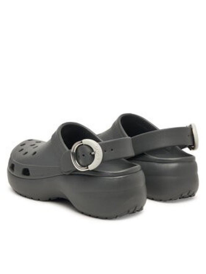 Crocs Klapki Classic Platform Buckle Clog 213230 Szary