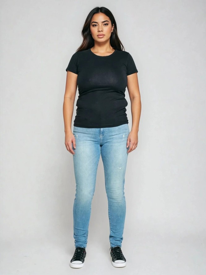 Koszulka damska z krótkim rękawem czarna Classaca 906