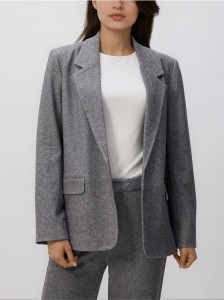 Marynarka z dodatkiem wiskozy - jasnoszary