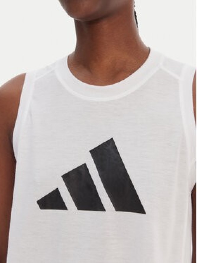 adidas Koszulka techniczna Train Essentials Big Logo IT0540 Biały Regular Fit