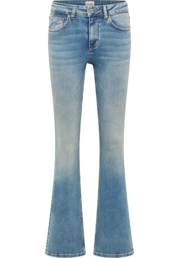 Damskie Spodnie Jeansowe Mustang Style Shelby Slim Boot Denim Blue 1016202 5000 421