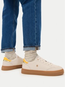 Tommy Hilfiger Sneakersy CHIC SNEAKER ELEVATED FW0FW09400 Beżowy