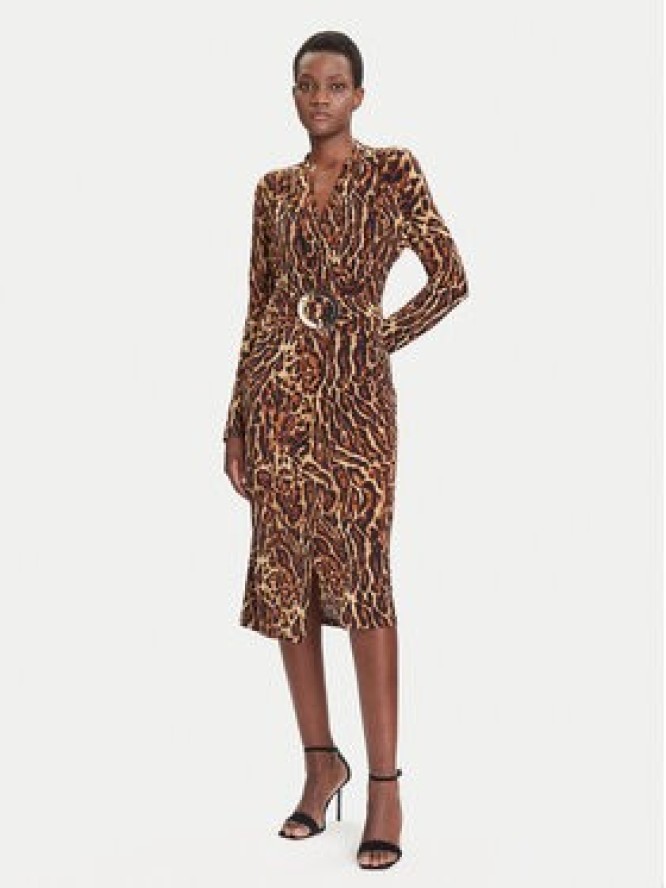 Joseph Ribkoff Sukienka koktajlowa 253091 Brązowy Slim Fit