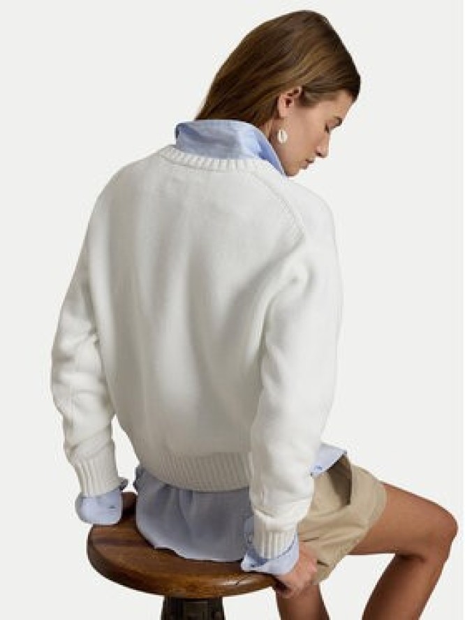 Polo Ralph Lauren Sweter 211A12723001 Biały Relaxed Fit