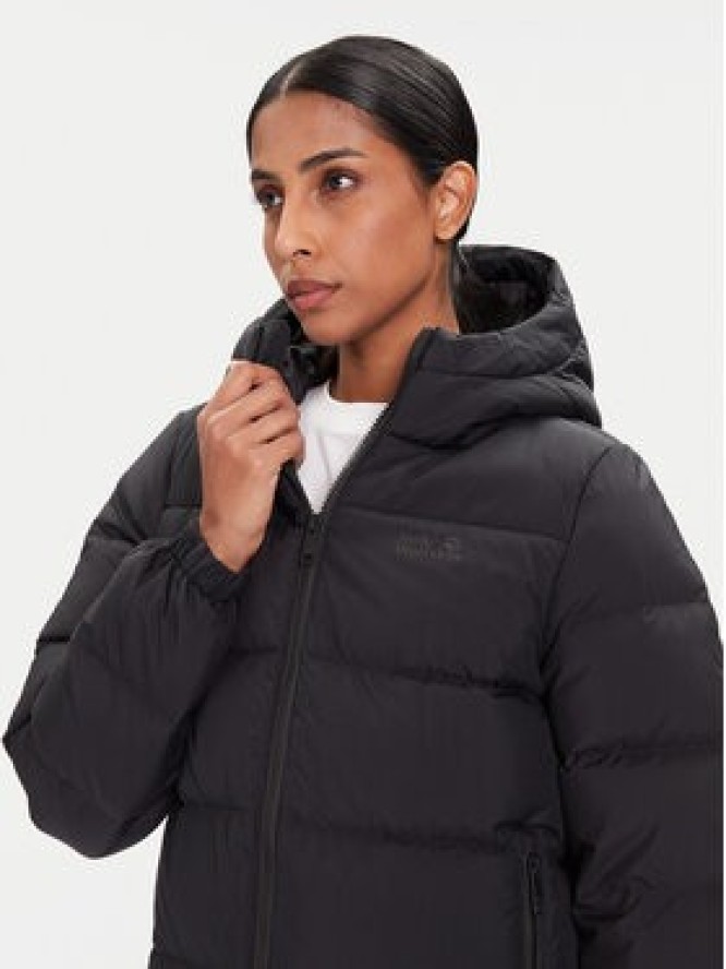 Jack Wolfskin Kurtka puchowa Frozen Palace A65097 Czarny Regular Fit