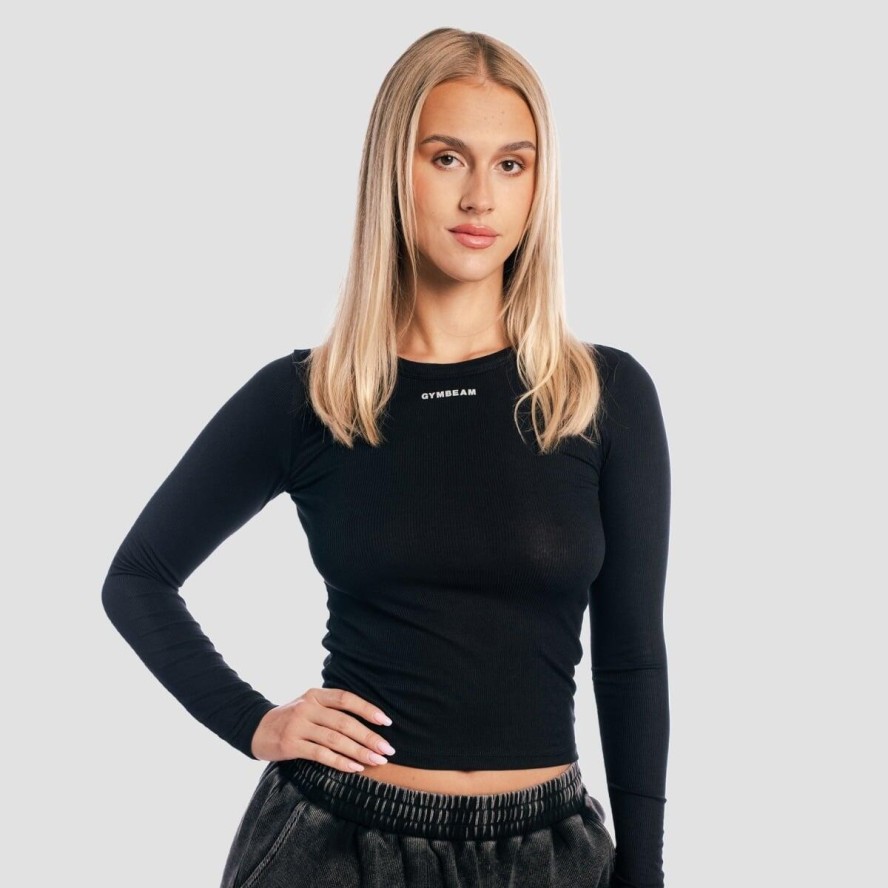Koszulka damska fitness z długim rękawem slim Aura