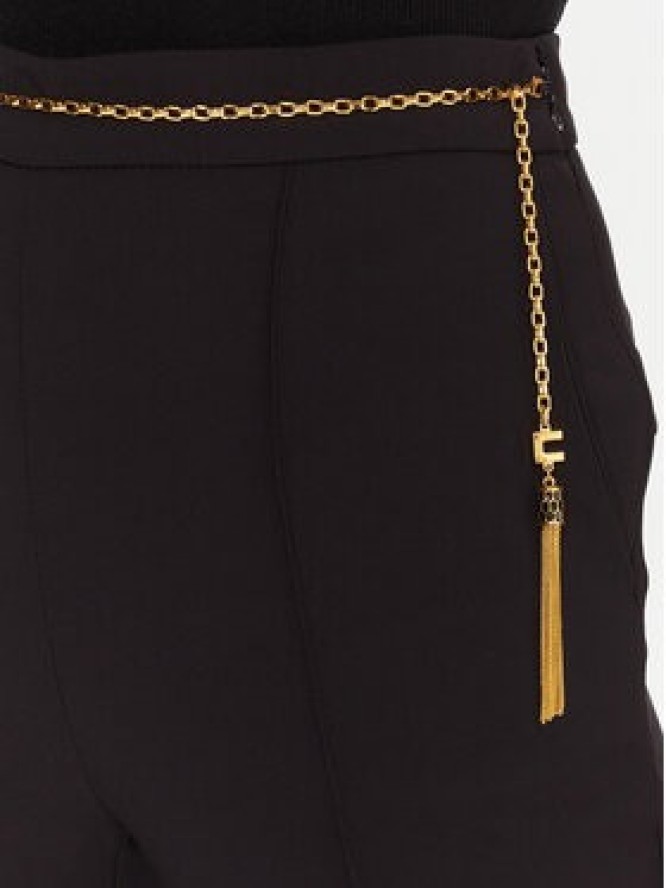 Elisabetta Franchi Spodnie materiałowe PA-141-57E2-V420 Czarny Regular Fit