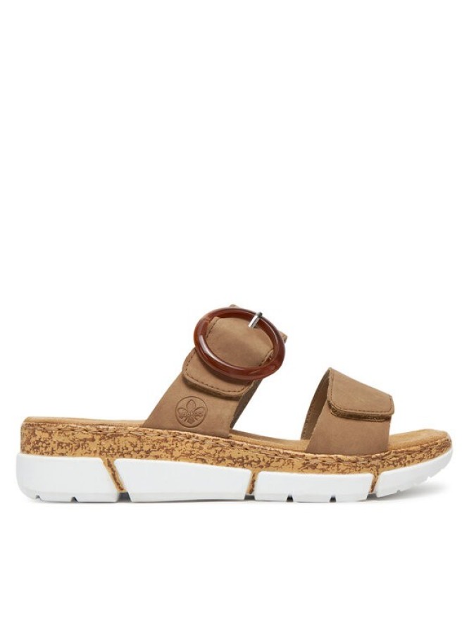 Rieker Klapki V2392-62 Beżowy