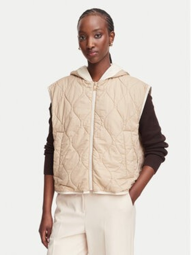 Weekend Max Mara Bezrękawnik Accenni 2625296011 Kremowy Regular Fit