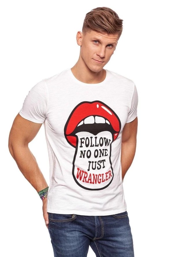 KOSZULKA WRANGLER FESTIVAL TEE DIRTY WHITE W7B44DEIF 112131477