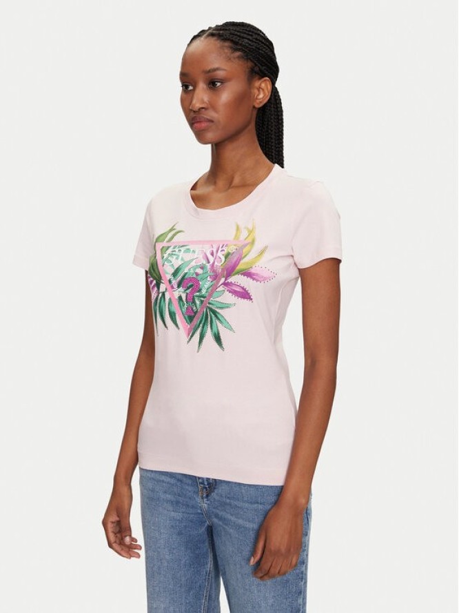Guess T-Shirt 172941 Różowy Classic Fit