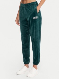 DKNY Sport Spodnie dresowe DP5P3702 Zielony Regular Fit