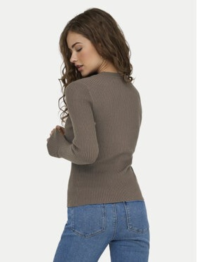 ONLY Sweter Louisa 15344579 Brązowy Slim Fit