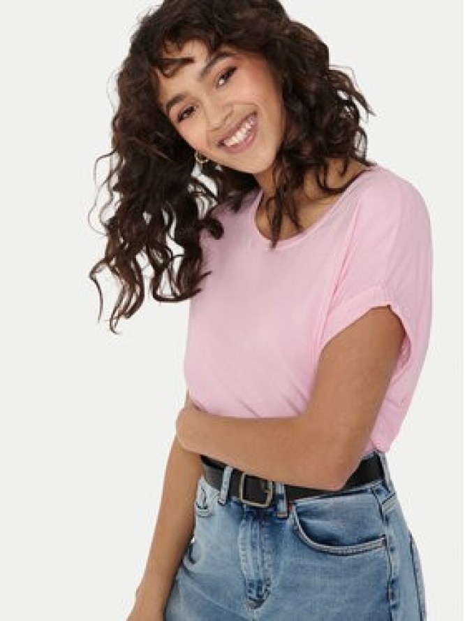 ONLY T-Shirt Moster 15106662 Różowy Regular Fit