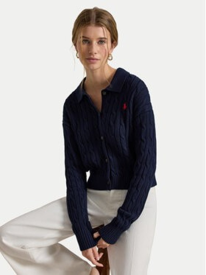 Polo Ralph Lauren Kardigan 211B30509002 Granatowy Straight Fit