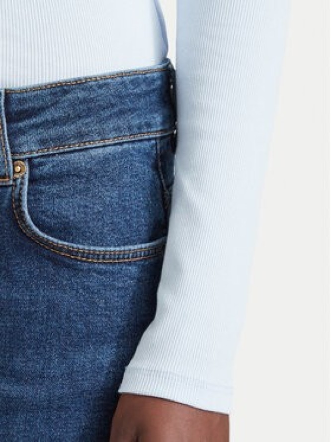 Tommy Jeans Bluzka Essential DW0DW17990 Niebieski jasny Slim Fit