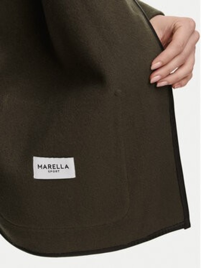 Marella Płaszcz wełniany Satira 2623086034 Brązowy ciemny Relaxed Fit