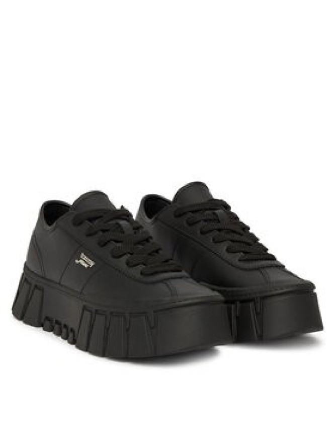 Tommy Jeans Sneakersy Tjw Platform Sneaker Leather Lc EN0EN03165 Czarny