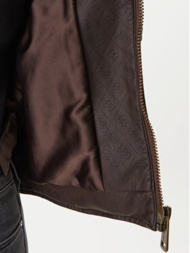Guess Kurtka z imitacji skóry W6GL09 W1834 Brązowy Regular Fit