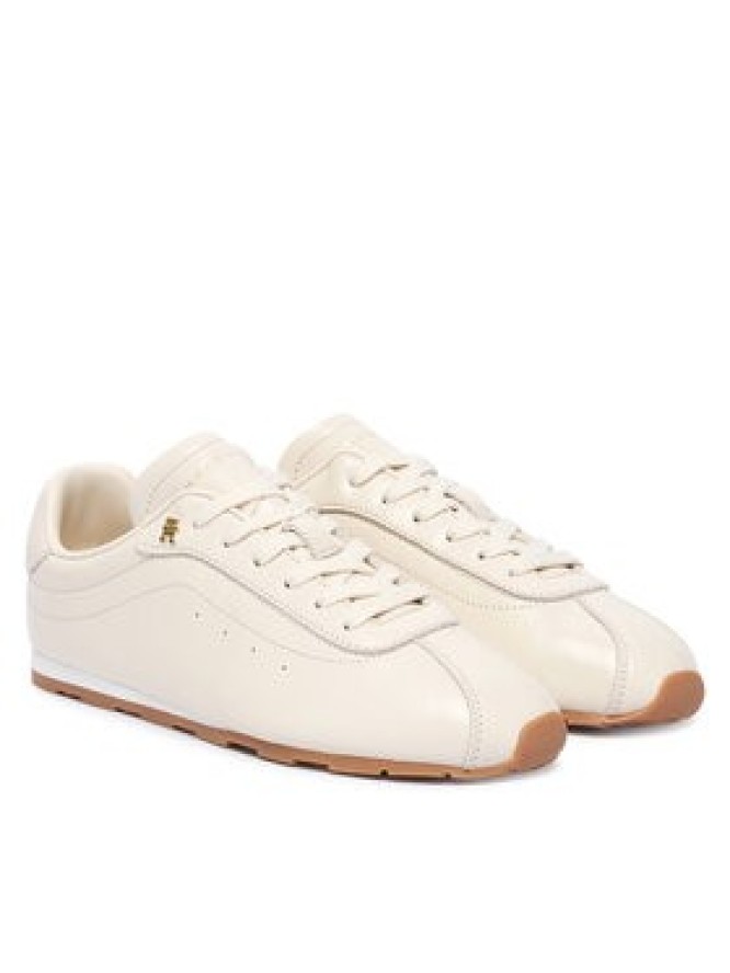 Tommy Hilfiger Sneakersy Bella Sneaker Leather FW0FW09495 Kremowy