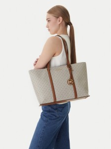 MICHAEL Michael Kors Torebka Temple Tote 30R4G1LT3B Beżowy