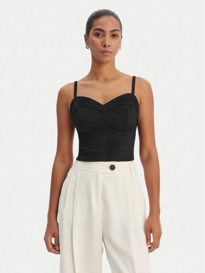 Guess Top W6RH03 WJ472 Czarny Slim Fit