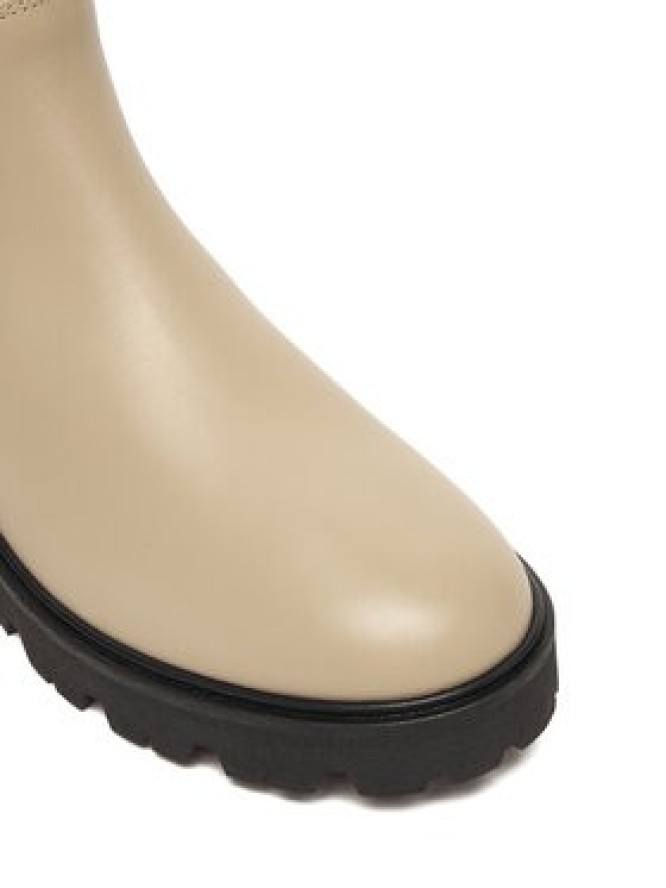 Tommy Hilfiger Sztyblety Lthr Low Chelsea FW0FW08775 Écru