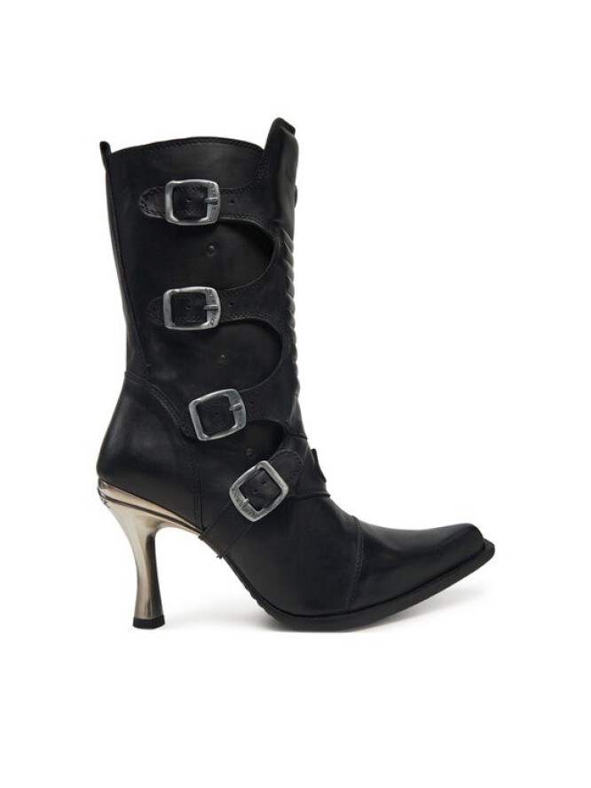 NEW ROCK Botki M-9373N-C1 Czarny