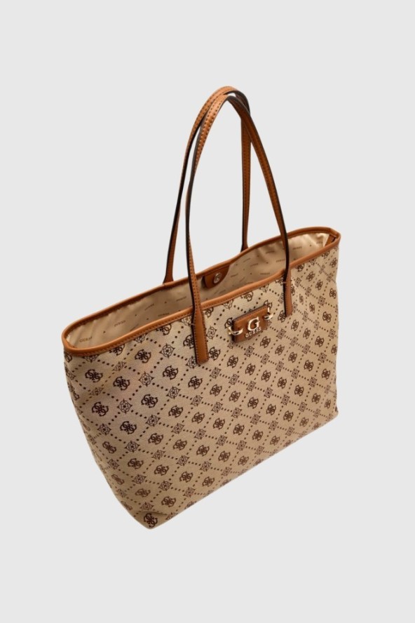 GUESS Beżowa shopperka damska Neda Large 2 In 1