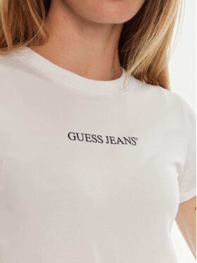 Guess Jeans T-Shirt W4YI01 J1314 Biały Slim Fit