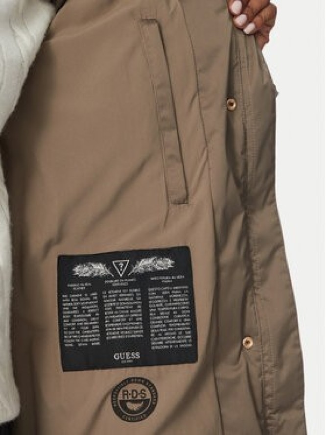Guess Kurtka puchowa W6BL37 W4085 Khaki Slim Fit