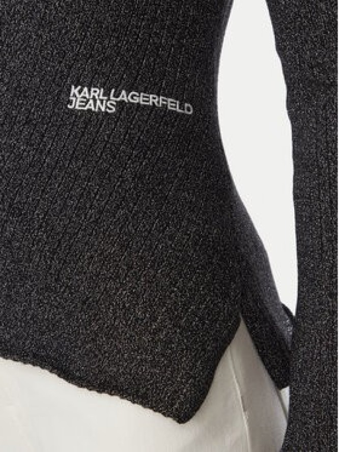 Karl Lagerfeld Jeans Sweter B4W18005 Czarny Slim Fit