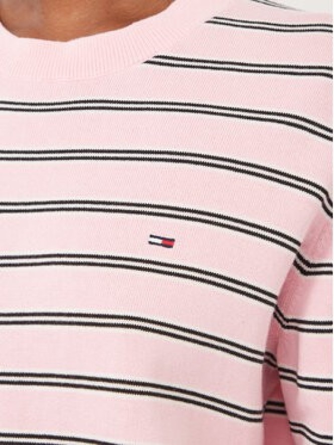 Tommy Jeans Sweter Essential DW0DW23360 Różowy Regular Fit