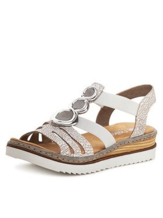 Rieker Sandały 679L4-80 Biały