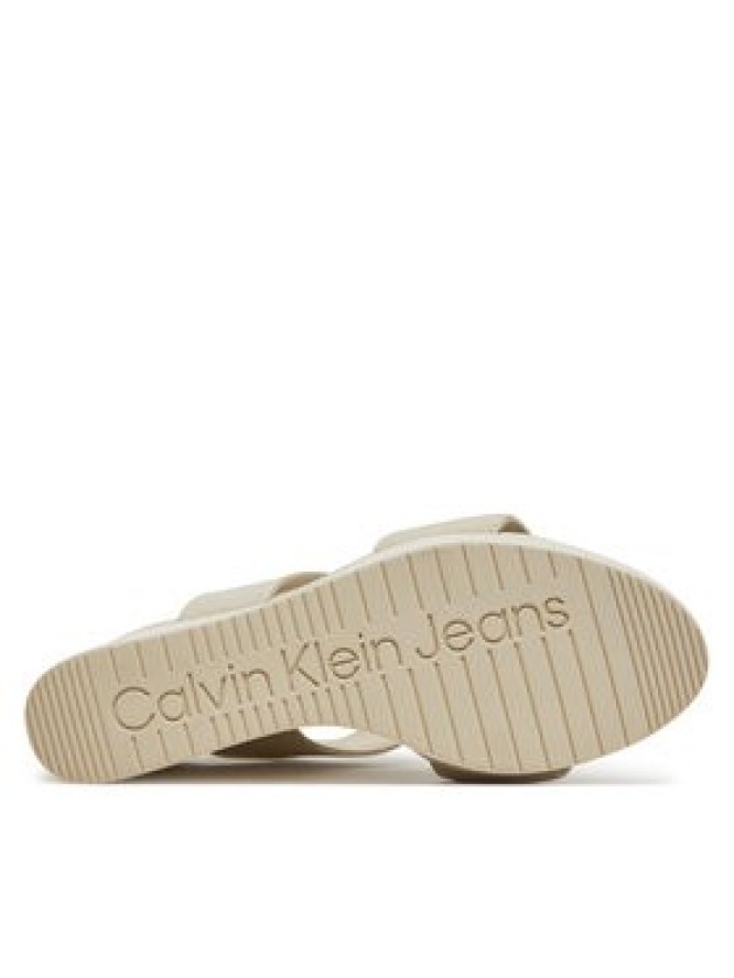 Calvin Klein Jeans Sandały Wedge Sandal Webbing In YW0YW01790 Szary